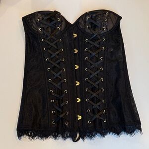 Adore Me Black Lace Corset